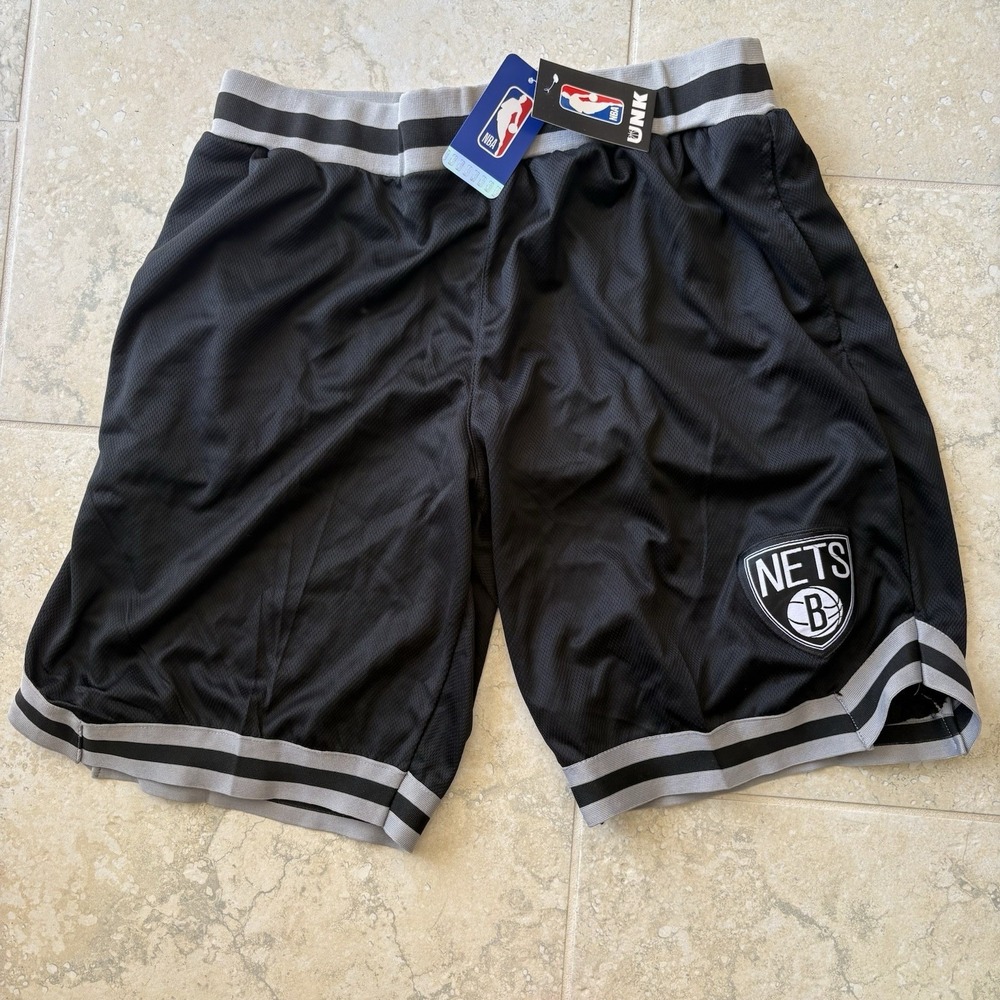 Brooklyn Nets Shorts Mens XXL Black Gray UNK NBA Team Basketball Apparel